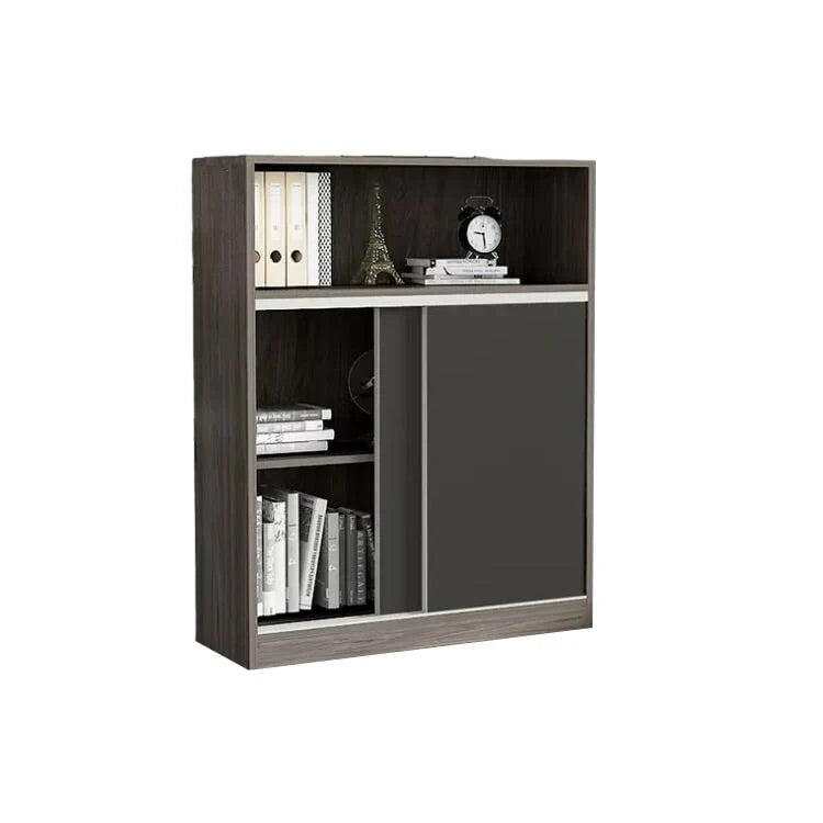 sleek grey bookcase eco friendly shelves with wood kaguyasuCWG m 034 main images