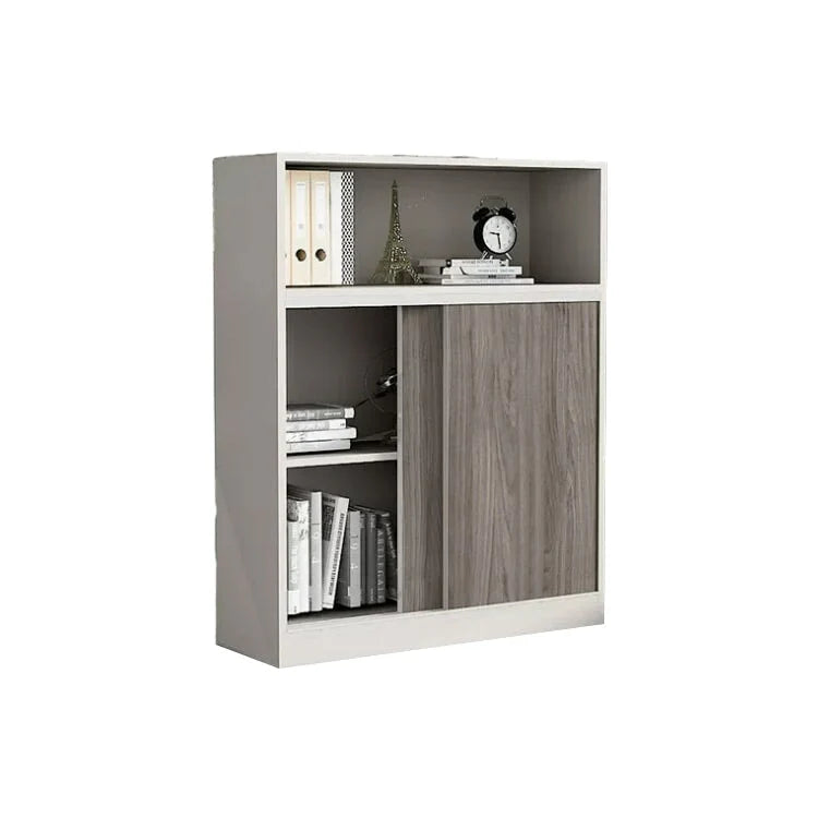 sleek grey bookcase eco friendly shelves with wood kaguyasuCWG m 034 main images 7