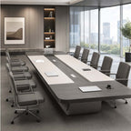 solid wood office table large meeting conference desk kaguyasuHYZ 083 main images 2