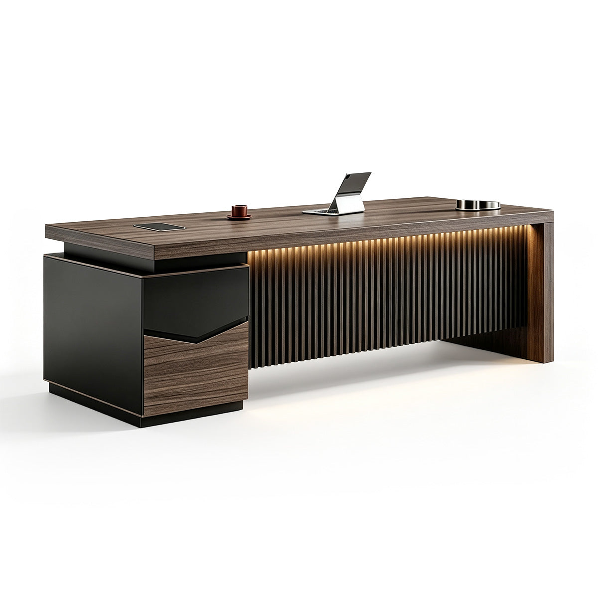 Walnut Desk - Executive Desk with Credenza Secondary image