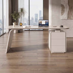 white office desk corner desk with storage kaguyasuLBZ 7212 main images 5