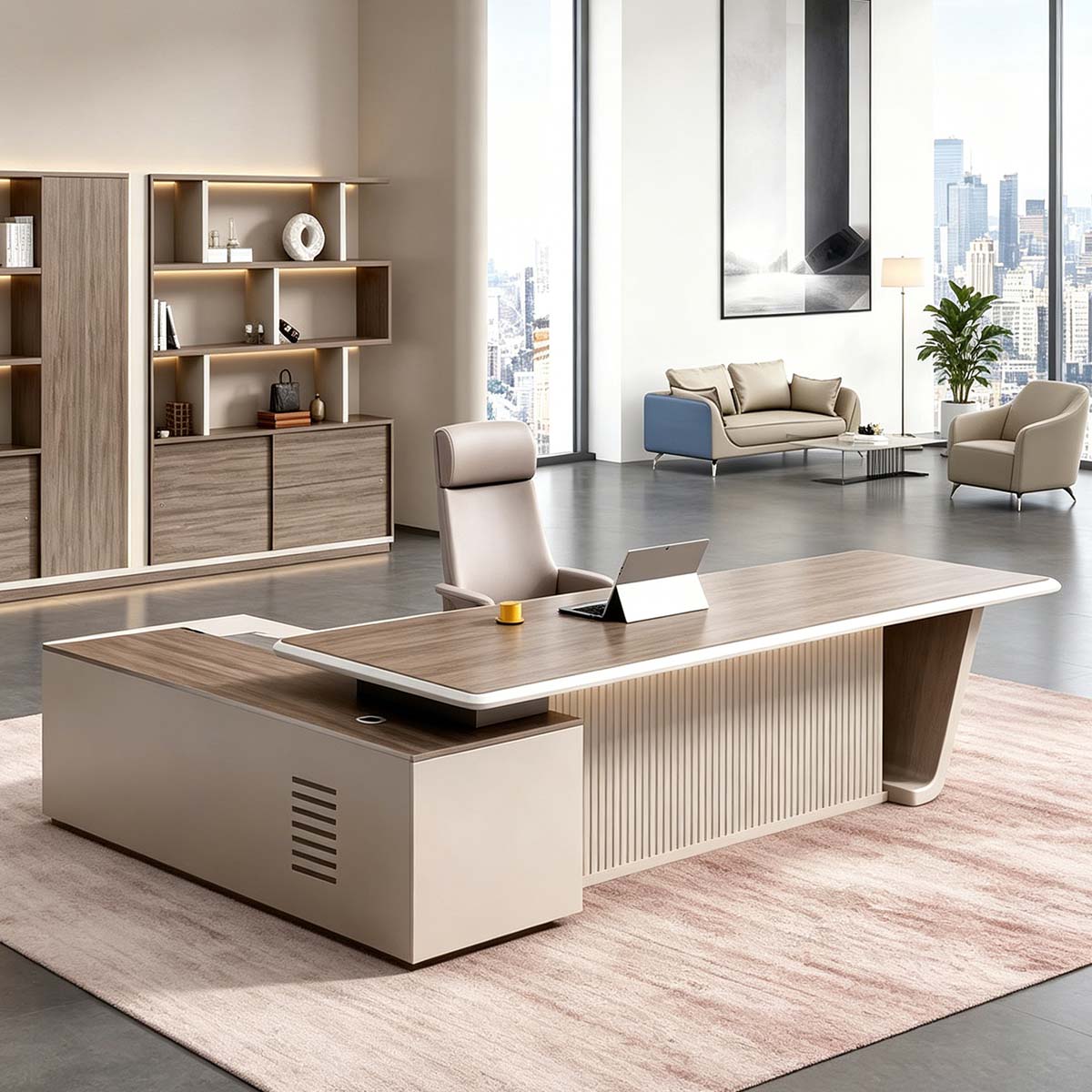 Modern Office Desk with Drawers - Executive Desk - product image 4