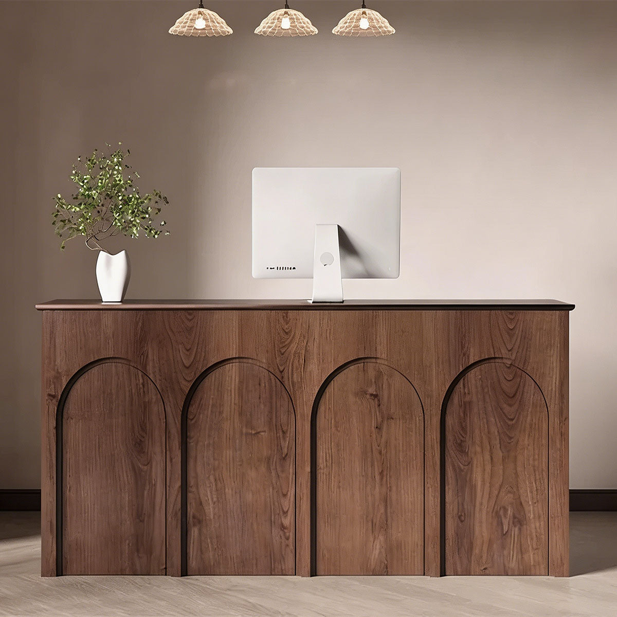 wood reception desk beauty reception desk for sale kaguyasuJDT M110 main images 4
