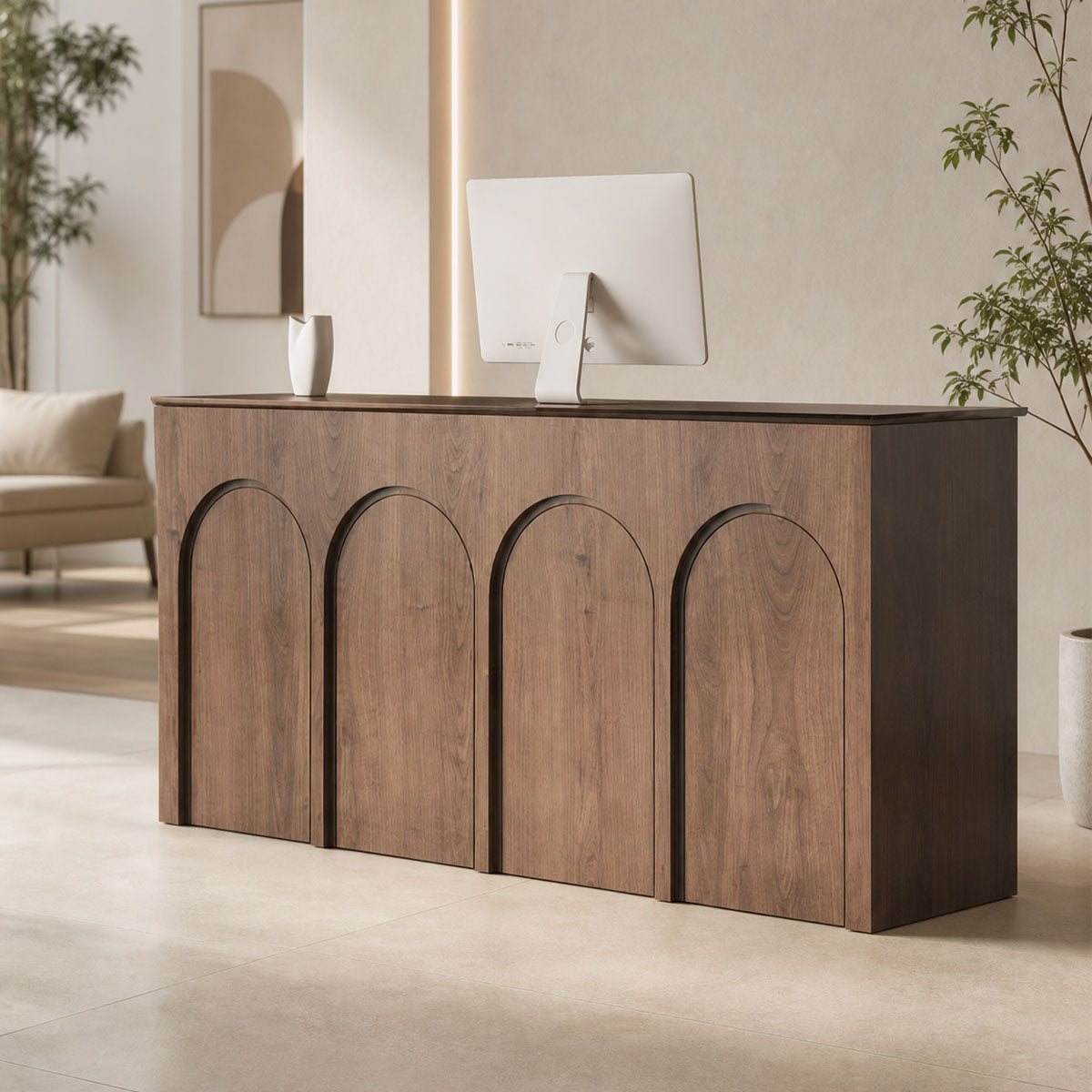 wood reception desk beauty reception desk for sale kaguyasuJDT M110 main images 7 Main image