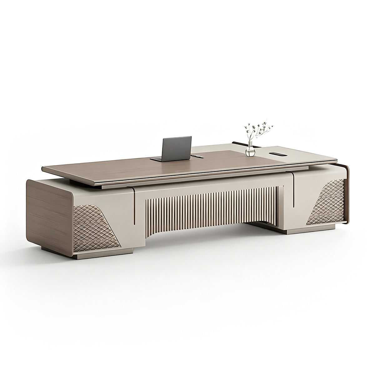 Wooden Desk | Metal Desk | Corner Desk with Storage Secondary image
